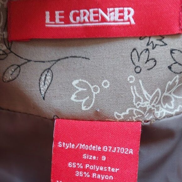 Gray and White A-Line Skirt Size 8 - Picture 6 of 6